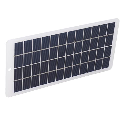 Painel solar de silicone policristalino de alta transmissão de luz 5W 12V, carregador portátil para