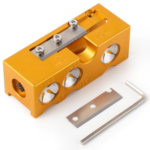 Billiard Cue Tip Tool for Polishing, Shaping, Cleaning & Trimming, Aluminum 9-in-1 Cue Tip Repair Tool, Ferrule Tool