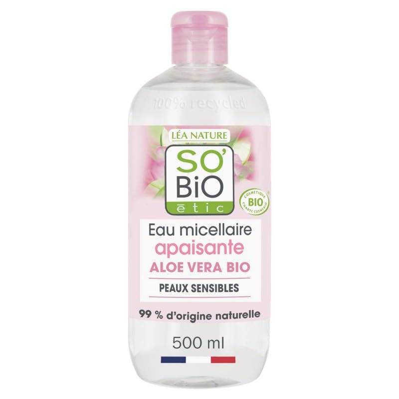 Eau Micellaire SO'BIO étic Aloe Vera format voyage 50ml pour le sport