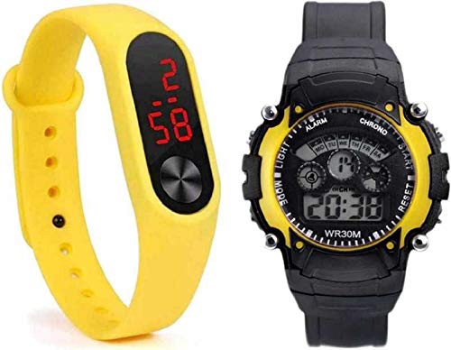 sba prime Kids 7 Light & Led Watch for Boys & Girls Pack 2 (Yellow) (B082P4NPLZ) Amazon Price History, Amazon Price Tracker