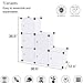 C&AHOME Cube Storage Organizer with Doors, 6-Cube Plastic Closet Cabinet, Modular Bookcase Units, Ideal for Bedroom, Living Room, 36.6