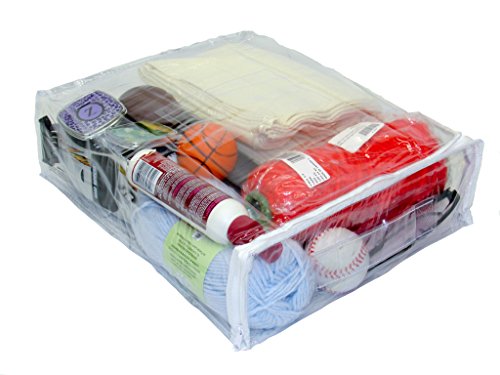 5-Pack Heavy Duty Vinyl Zippered (Clear) Storage Bags (12