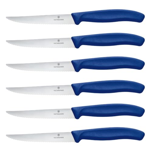 Victorinox Swiss Classic Set profesional de cuchillos para carne y pizza, 6 piezas,...