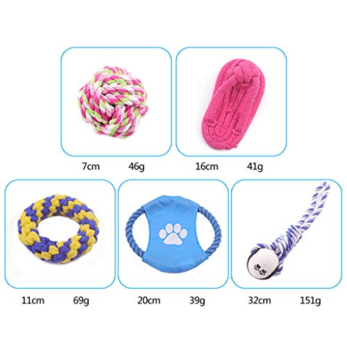 Homozy 1 conjunto de brinquedos variados de algodão para cães para tédio mordida de animais de estim