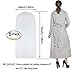 Dress Bags for Hanging Clothes 24'' x 54'' Long Dress Hanging Garment Bag White Breathable Garment Bags for Hanging Clothes Full Zipper Dust Cover for Storage Closet Pack of 6