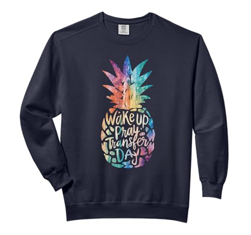 IVF Support Wake Pray Transfer Day Comfort Colors Adult Sweatshirt