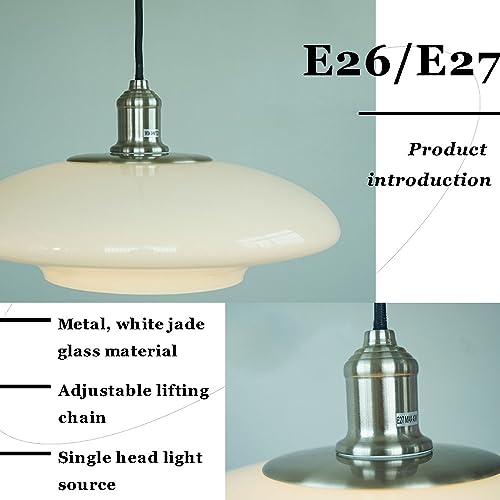 Ampoule E27 pour luminaire suspendu métallique avec diffuseur opale en V - 7
