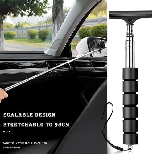 YZXODN 3 PCS Side Mirror Squeegee,Car Mirror Squeegee,Retractable Car Rearview Mirror Wiper,Portable Car Cleaning Tool for Rainy Foggy Weather,Universal Car Accessories(Black/Pink/Green) - 3