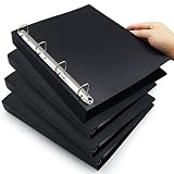 BEIJITA Classeur A4 à 4 anneaux, grand classeur en plastique à 4 anneaux avec anneau en métal D de 25 mm pour format A4, peut contenir jusqu'à 230 feuilles, dos de 38 mm, couverture vierge A4