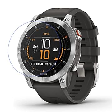 Disscool Película de vidro temperado compatível com Garmin Epix Gen 2, protetor de tela de 0,33 mm, acessório para relógio inteligente antiarranhões