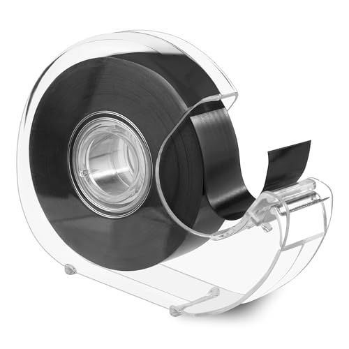 9m Cinta Magnetica Adhesiva en Dispensador - Tiras Magnéticas Delgadas Autoadhesivas para Postales, Fotos y Pizarras