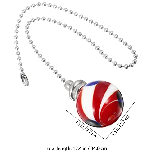 Image of OSALADI Ceiling Fan Pull Chains Ball Pull Chain Extender Fan Light Light Fixture Pendant Hanging Ornament for Ceiling Lamp