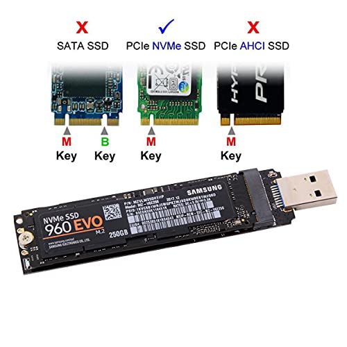 Adaptador USB 3.0 a NVME M-Key M.2 SSD con Case miniatura 5