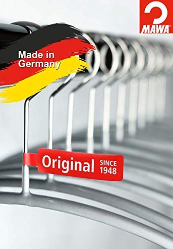 MAWA KH - Grucce per pantaloni, 10 pezzi, cromate
