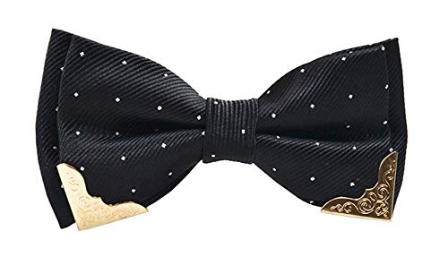 L04BABY New Mens Metal Silver Dot Black Bow Ties Formal Bowtie For Wedding Party L04BABY New Mens Metal Silver Dot Black Bow Ties Formal Bowtie For Wedding Party