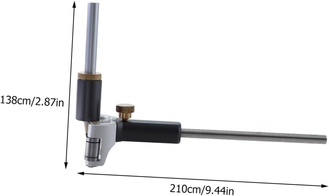 Homoyoyo Adjustable Two-in-one Handheld Scriber 0-120mm Curved Parallel Line Drawing Tool Portable Woodworking Marking Gauge for Outdoor and Home Use Random Color