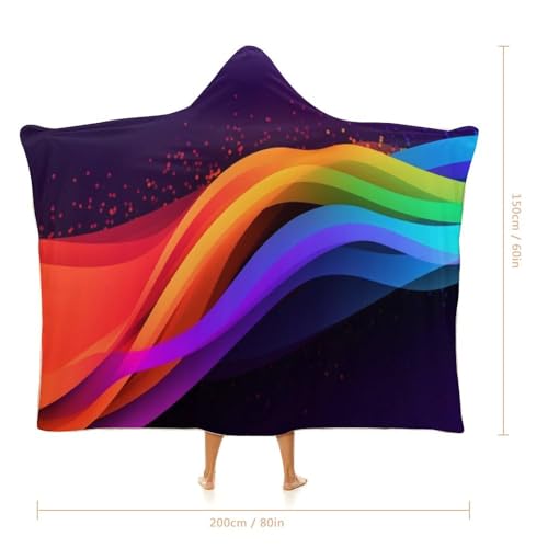 Couverture à capuche portable colorée 150x200 cm pour canapé