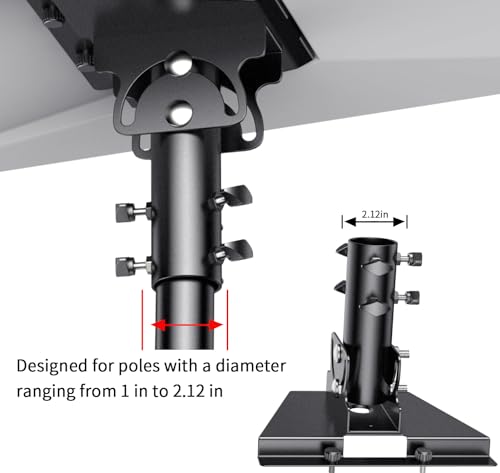 Image of Starlink Gen 3 Mount for Starlink Standard 4 /4X /V3,Fits 1.1-2.1 inch.Black | Starlink gen 3 Pipe Adapter can be Adjusted from 90-180