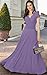 KOH KOH Women’s Long Cap Short Sleeve Flowy Cocktail Semi Formal Prom Gala Black Tie Bridesmaid Wedding Guest Work Dressy Tall Gown Gowns Maxi Dress Dresses, Lilac Light Purple L 12-14