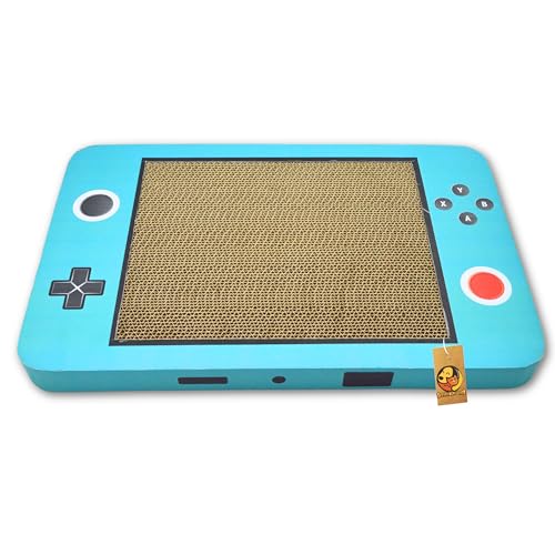 Image of Foodie Puppies Cat Scratching Pad with Catnip, Corrugated Cat Scratcher Cardboard for Indoor Cats, Kitten for Furniture Protection, Durable Texture Design (Gamey, Pack of 1)