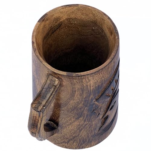 Handcrafted Wooden Beer Mug with Spartan Warrior Helmet Design Rustic Mango Wood Viking Tankard Eco-Friendly Stein Greek Roman Gift for Men, Groomsmen, Bar Decor by collectiblesBuy - Image 5