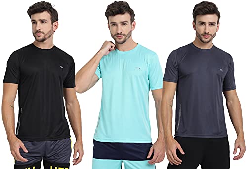 Image of FTX Men's Dri-Fit Round Neck T-Shirt Combo - Pack of 3 (723)