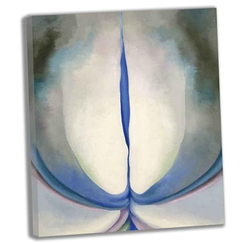 Toile Ligne bleue Georgia O'keeffe encadrée - Rompre la monotonie des murs vides