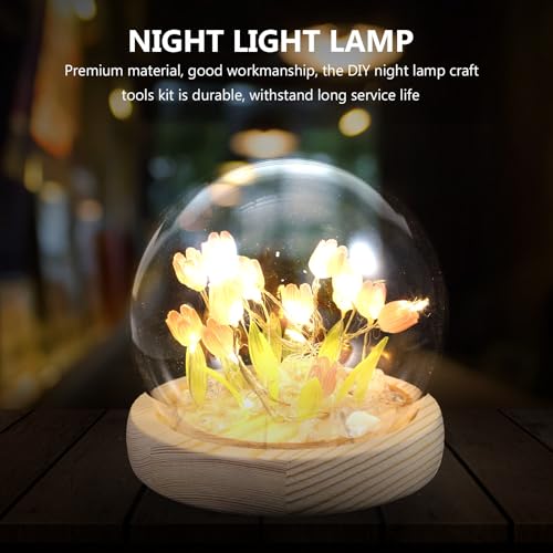 Lámpara de mesa de noche tulipán artesanal Tofficu miniatura 6
