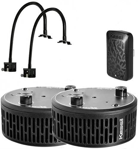 Kessil Two A360XE Tuna Sun LED Lights with WiFi Dongle & Two Goosenecks Bundle (6 Items)