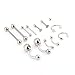 Salmue Cuerpo Piercing, 20 Pcs Body Piercing Kit, Body Piercing Kit Surtido...
