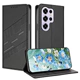 TAUYN Leder Magnetisch Folio Hülle für Oukitel C2, Premium PU/TPU Stoßfeste Leder Lederhülle, mit [Kartenfach] Standfunktion Brieftasche Handyhülle Schutzhülle, Schwarz