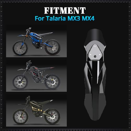 Image of Motorcycle Front Fender Mud Guard Protector Plastics Mudguard for Talaria Sting MX3 MX4 MX5 Electric Dirt Bike Black