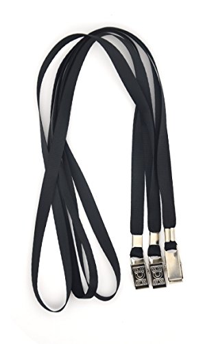 Cordino di nylon da collo con molletta, per badge