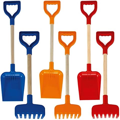 URBN-TOYS 56cm Shovel & Rake For Kids Children Toy Sand Beach Set Summer Outdoor Garden Cover