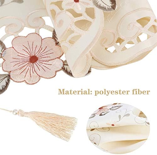 Rehomy Table Runner, Tea Table Cover Decoration Vintage Embroidered Flowers Table Runner (40 * 176cm/15.7 * 69.3)