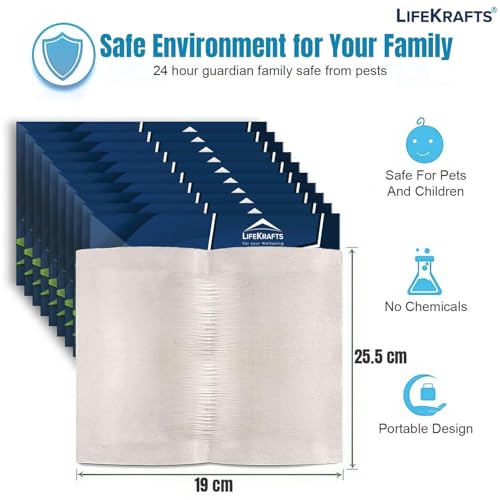 Image of Lifekrafts Fly Glue Board - Pack of 10 | High-Coverage Sticky Traps for Flies & Insects | 18.5 x 25.5 cm, Blue