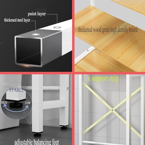 Armadietto portaoggetti sopra il WC, scaffale organizer a 3 ripiani, soluzione salvaspazio per bagno, design elegante per lavanderia e bagno