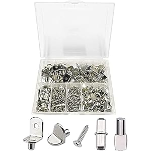 120 Perni Per Supporti Per Mensole Mensole In Metallo Nichelato, 4 Stili, Per Mobili, Armadi, Librerie, Scaffali