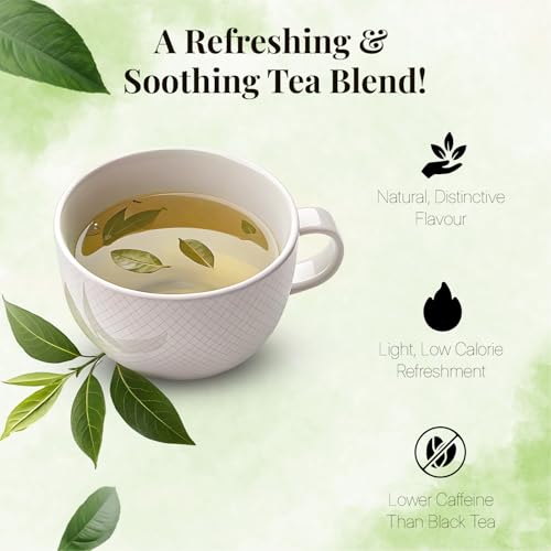 Image of Twinings Pure Green Tea, 100 Tea Bags| Pack of 1| Perfectly Balanced & Refreshing Taste| Handpicked Leaves| Enjoy a Hot Cup of Tea