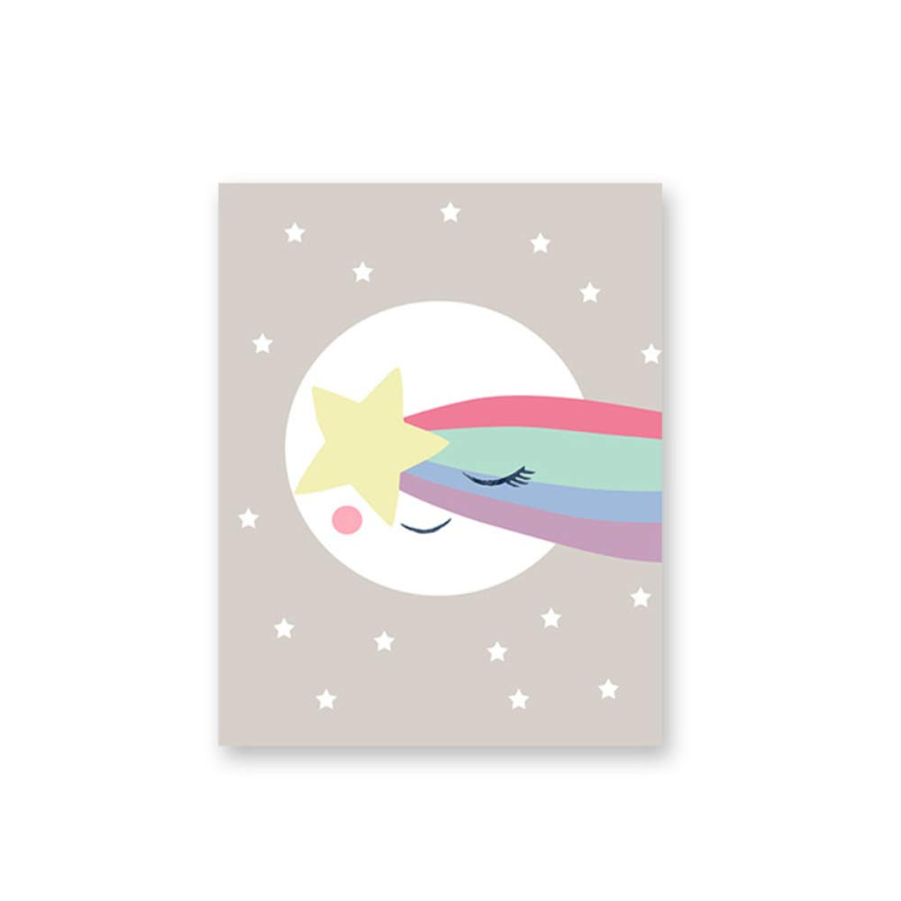 Decoración de la pintura de la lona Cartel de los niños para niños Arte Decoración de la habitación de los niños Pisture para el dormitorio del bebé Impresiones de la lona-40x60cm Con marco