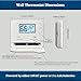 NonProgrammable Thermostat for Home, Single-Stage Systems,Digital Energy-Saving Thermostat,1 Heat/1 Cool, Easy DIY Install,White Backlight