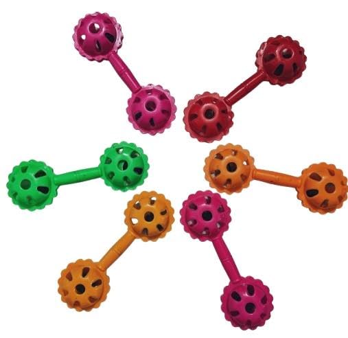 ZOKCY (Pack of 6 pcs) Colorful Plastic jhunjuna Set for Children, Baby, Kids, Boy, Girls and Newborn Baby Boys and Girls/Birthday Return Gift