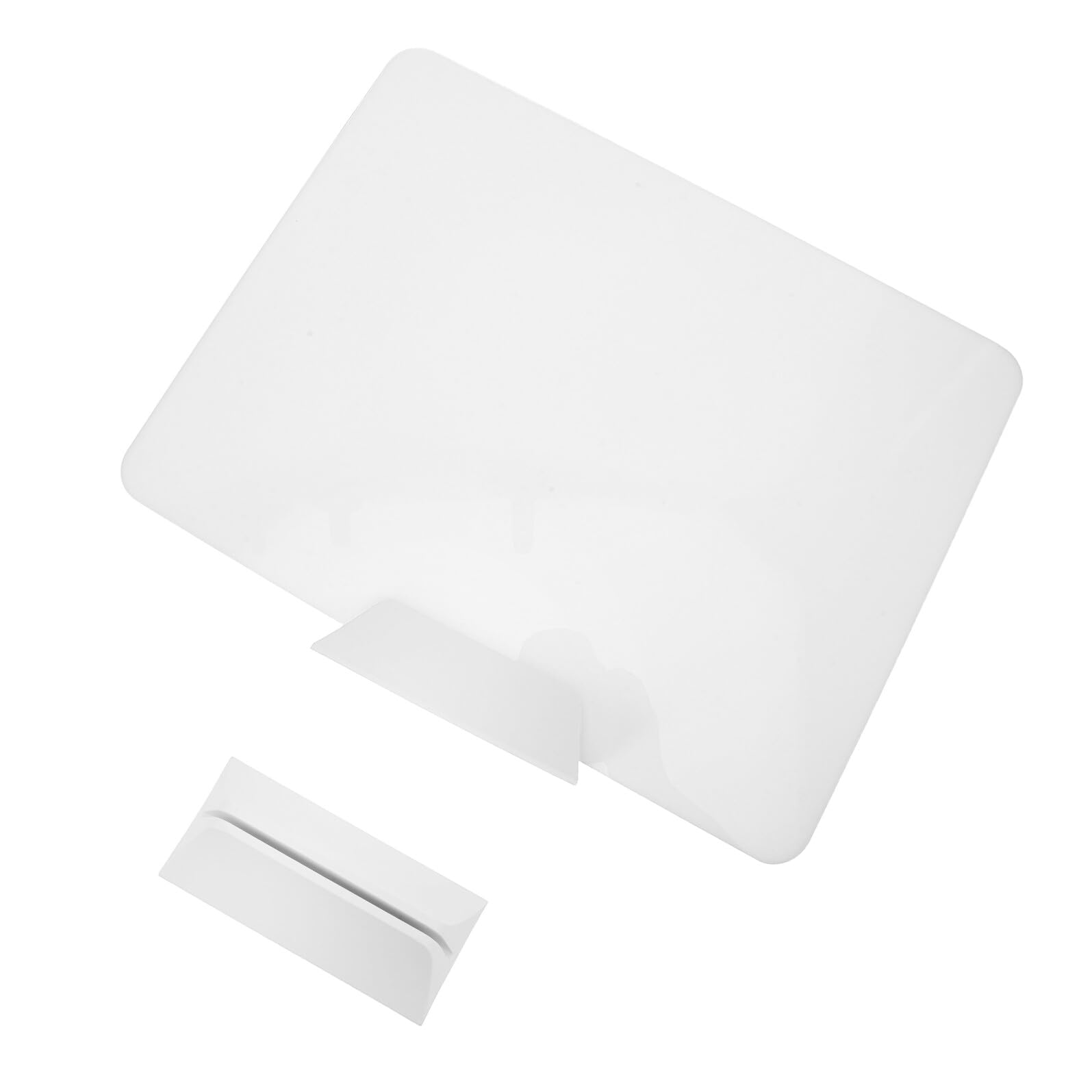 Panneau de Confidentialité de Bureau Blanc en Acrylique 30x40 Cm avec 2 Supports