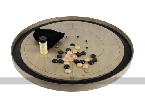 Tracey 'Grey Rock' Crokinole Board - Tournament Board - Dark Grey Ditch and Hole - 26...