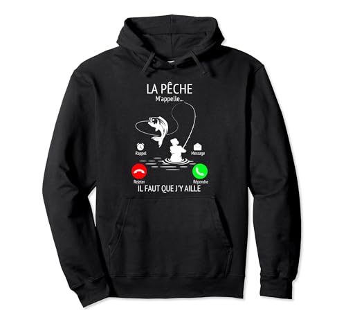 Sweat à Capuche "J'peux Pas J'ai Pêche" - Humour Pêcheur, Cadeau Drôle Pour Pêcheurs Et Passionnés - 4
