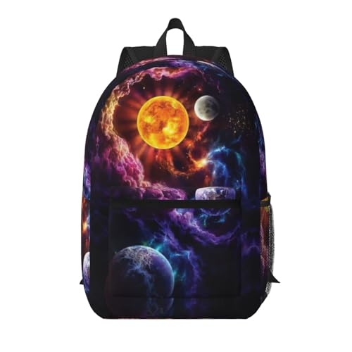 Sac à dos de voyage noir 43 cm anti-encombrement avec poche planète pour ranger vos affaires