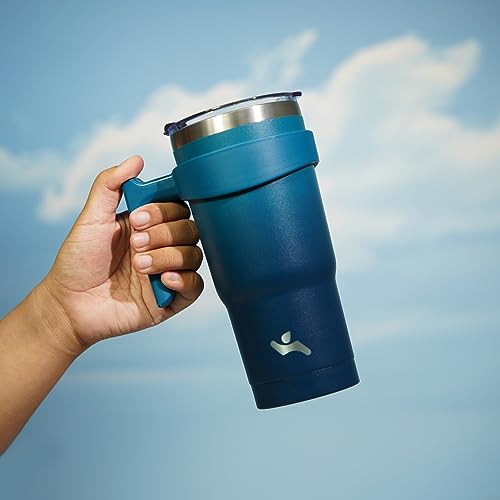 Image of Konokyo 20 oz Tumbler with Handle and Straw, Insulated Travel Mug