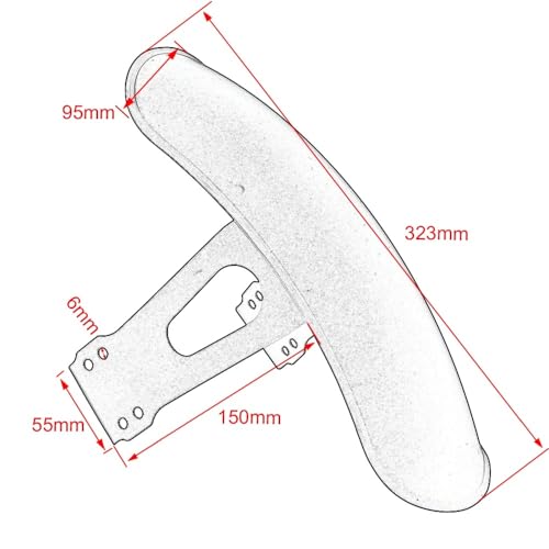 Garde-boue CG125 moto anti projection boue métal - 7