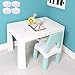 Set tavolo e sedia per bambini, tavolo sollevabile, tavolo e sedia da studio per bambini in plastica per uso domestico, con doppi cassetti, comodo tavolo da gioco antiscivolo, stabile e resistent
