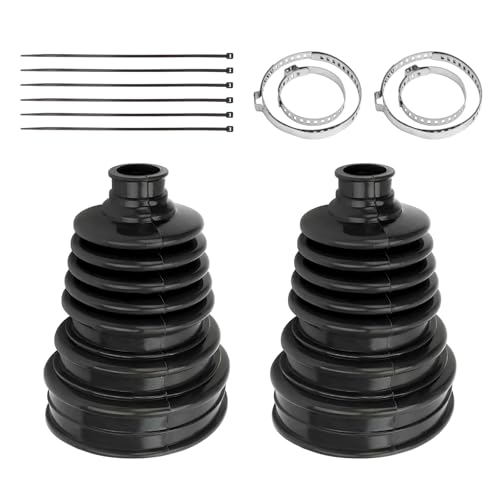 Sun Walker 2 PCS CV Joint Boot Kit, Waterproof Silicone CV Axle Boot with Stainless Steel Clamps & Cable Ties, Highly Flexible Constant Velocity Joint Boots Dust Cover for Most Cars